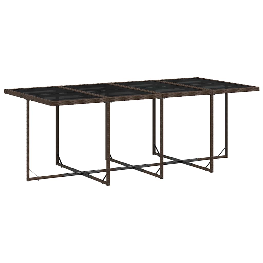9 részes barna polyrattan kerti étkezőgarnitúra párnákkal 4