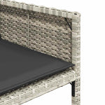 9részes világosszürke polyrattan kerti étkezőgarnitúra párnával 8