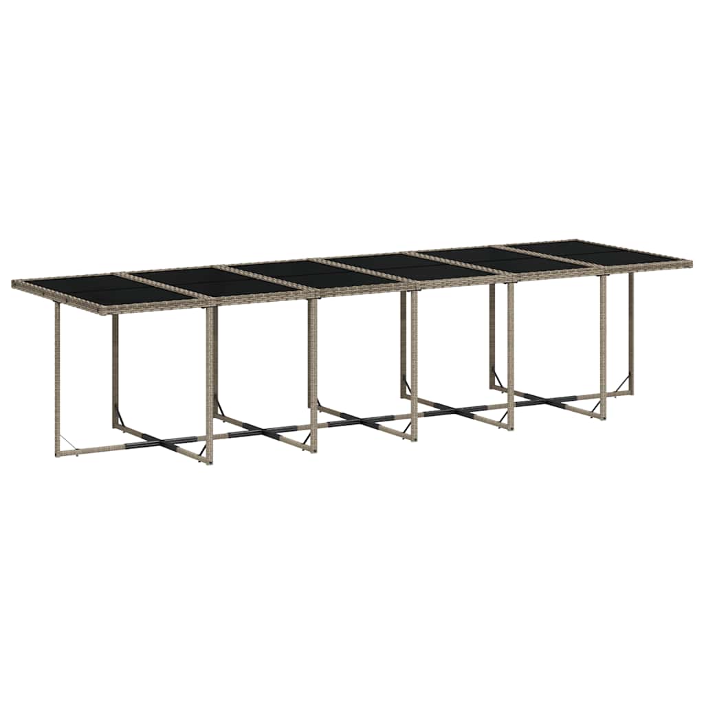 13 részes szürke polyrattan kerti ülőgarnitúra párnákkal 4