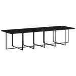 13 részes fekete polyrattan kerti ülőgarnitúra párnákkal 4