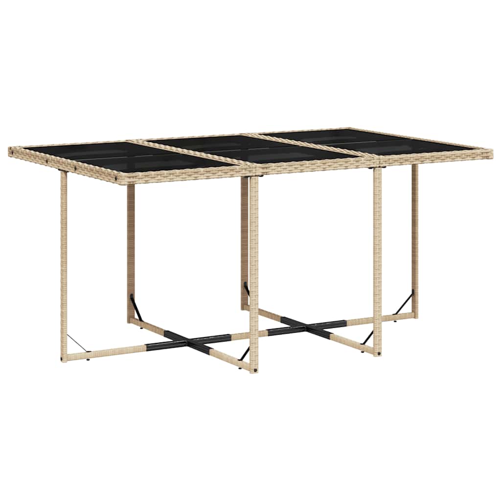 11részes vegyes bézs polyrattan kerti étkezőgarnitúra párnákkal 3