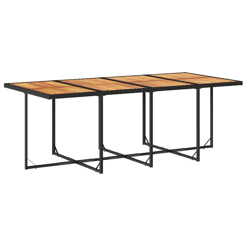 13 részes fekete polyrattan kerti ülőgarnitúra párnákkal 3