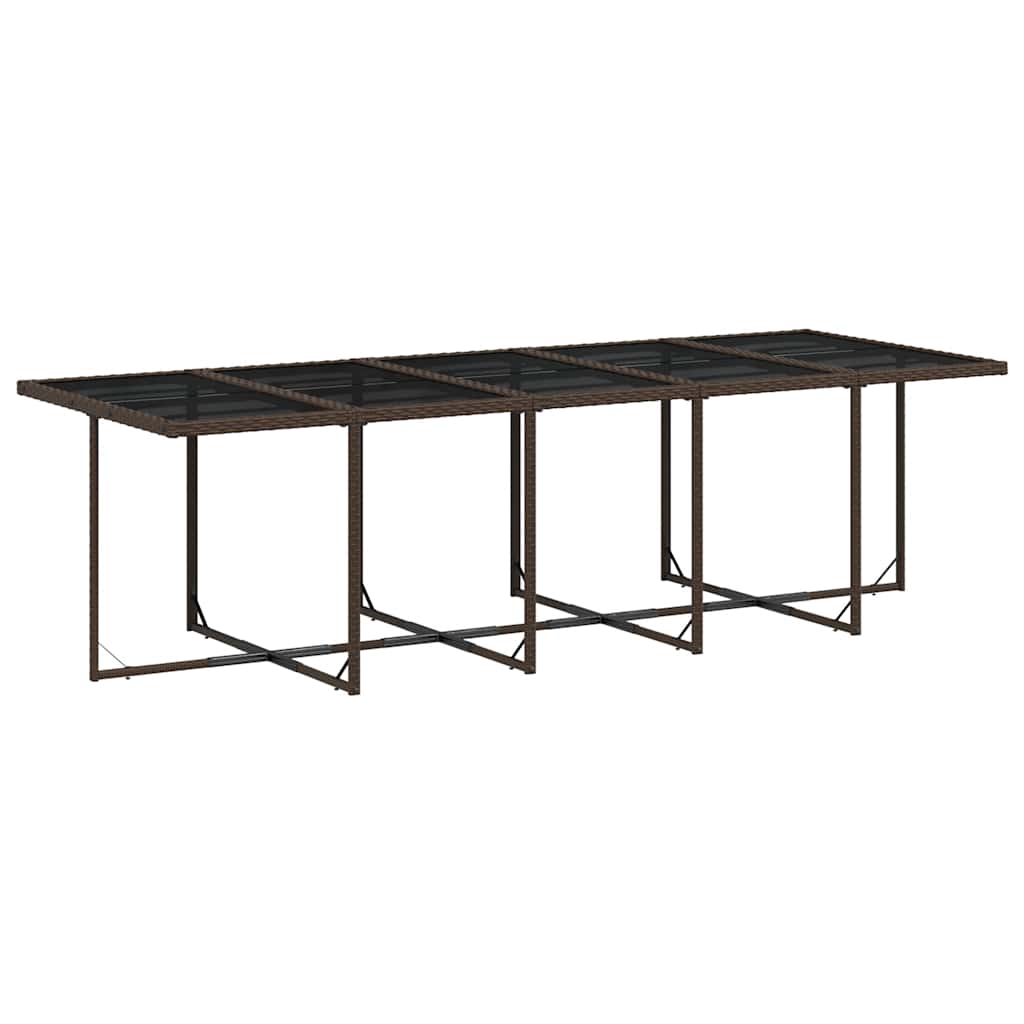 15 részes barna polyrattan kerti ülőgarnitúra párnákkal 3