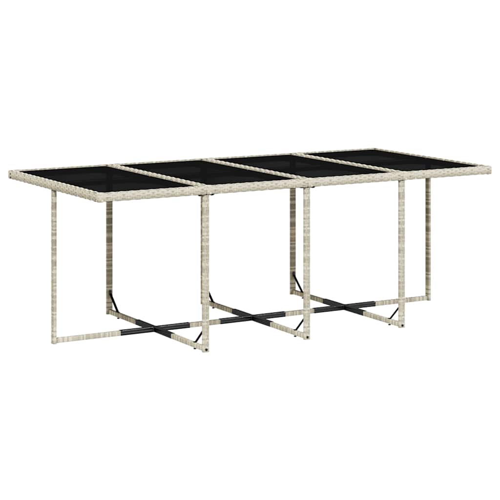 9részes világosszürke polyrattan kerti étkezőgarnitúra párnával 4