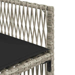 9részes világosszürke polyrattan kerti étkezőgarnitúra párnával 7