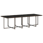 15 részes barna polyrattan kerti ülőgarnitúra párnákkal 3