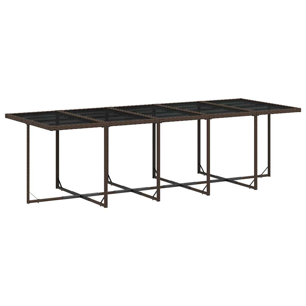 15 részes barna polyrattan kerti ülőgarnitúra párnákkal 3