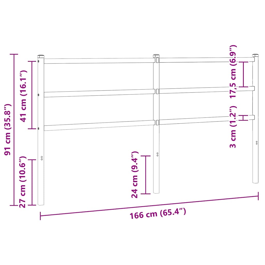 Fehér fém csere fejtámla 160 cm 5