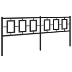 Fekete fém csere fejtámla 200 cm 5