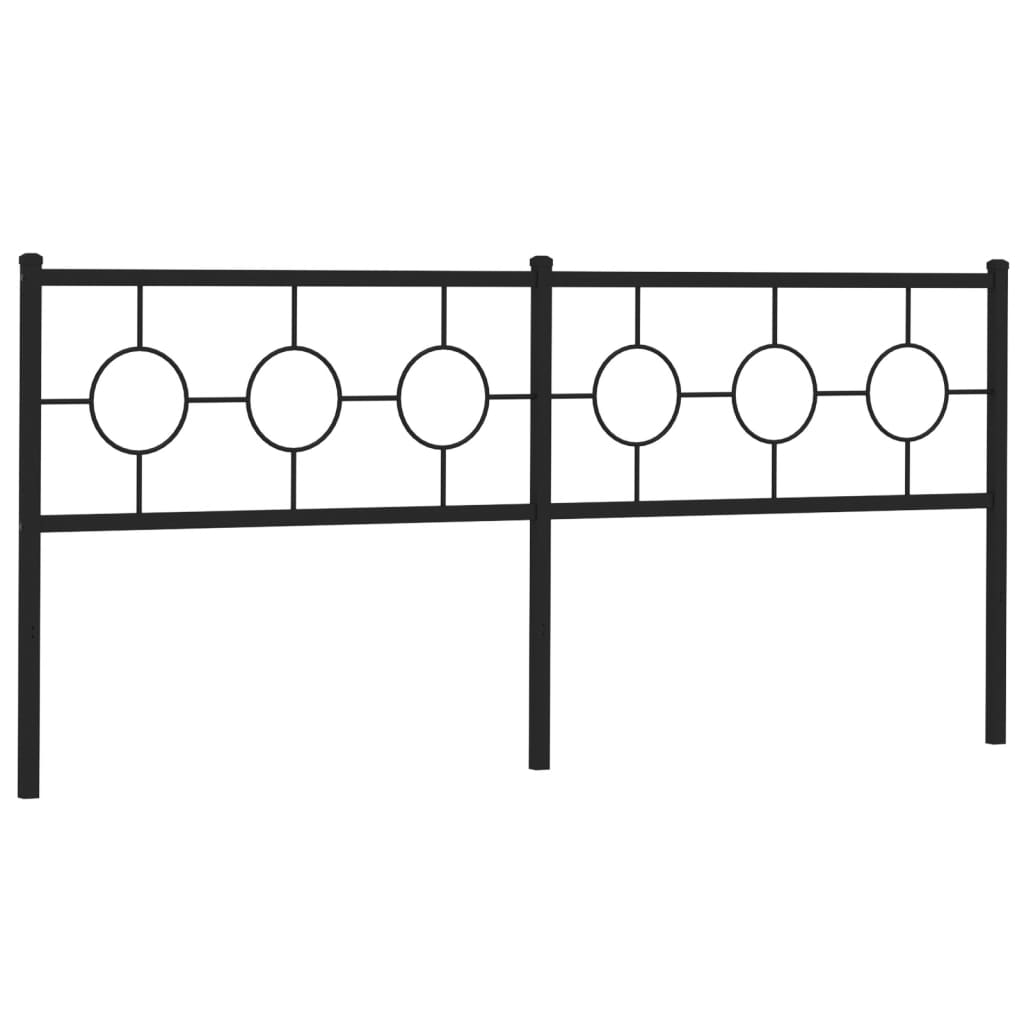 Fekete fém csere fejtámla 193 cm 2
