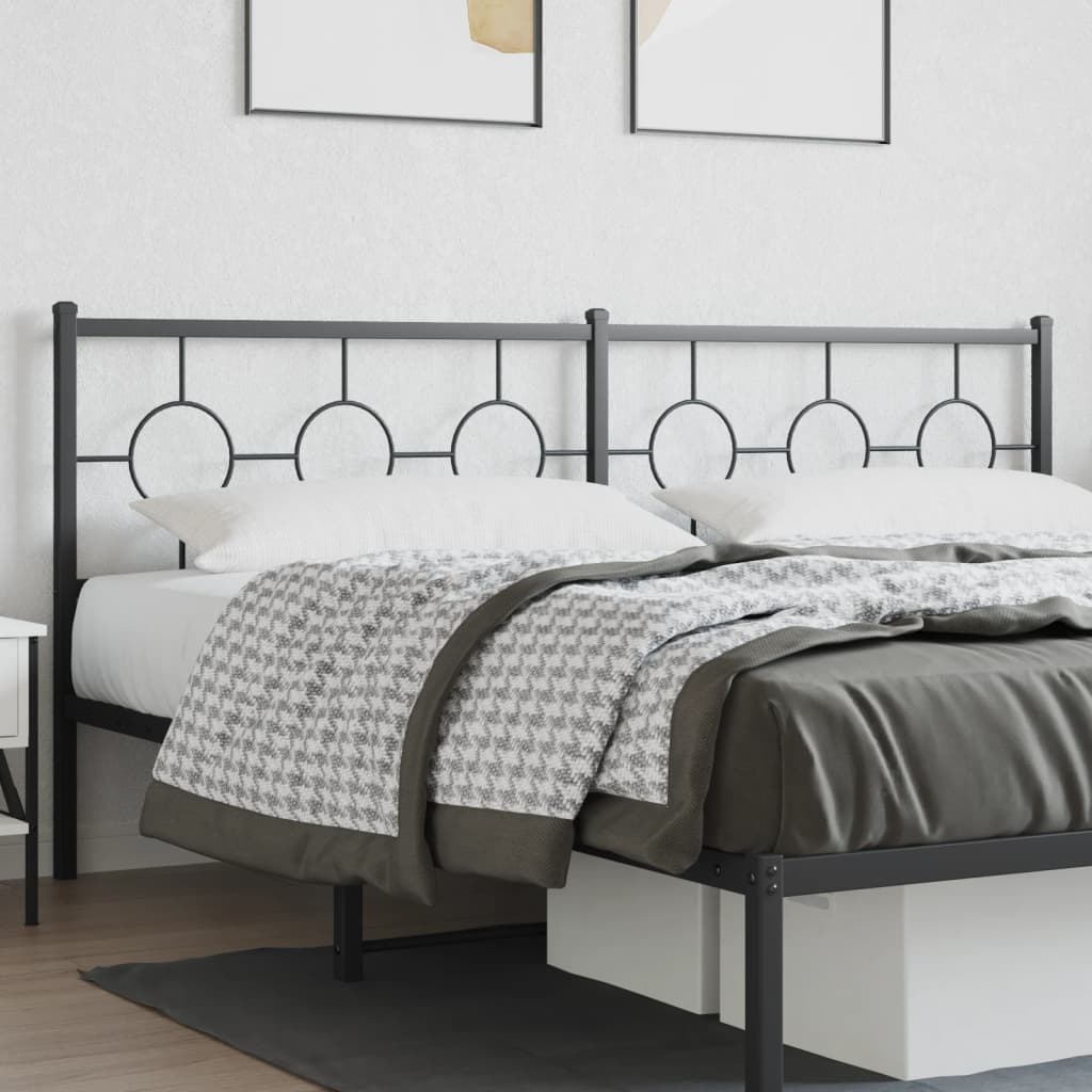 Fekete fém csere fejtámla 193 cm
