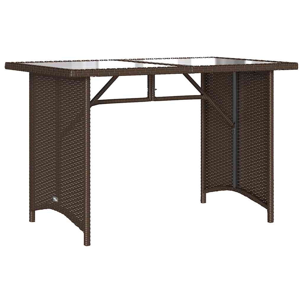 2 részes barna polyrattan kerti étkezőgarnitúra párnákkal 5