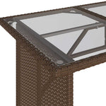 2 részes barna polyrattan kerti étkezőgarnitúra párnákkal 10