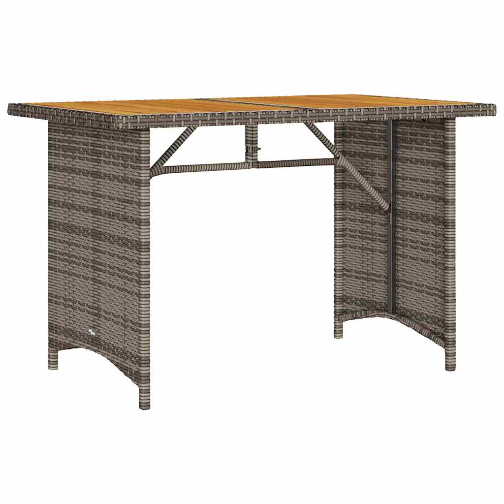 2 részes szürke polyrattan kerti étkezőgarnitúra párnákkal 5