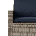 2 részes szürke polyrattan kerti étkezőgarnitúra párnákkal 9