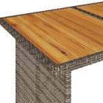 2 részes szürke polyrattan kerti étkezőgarnitúra párnákkal 10