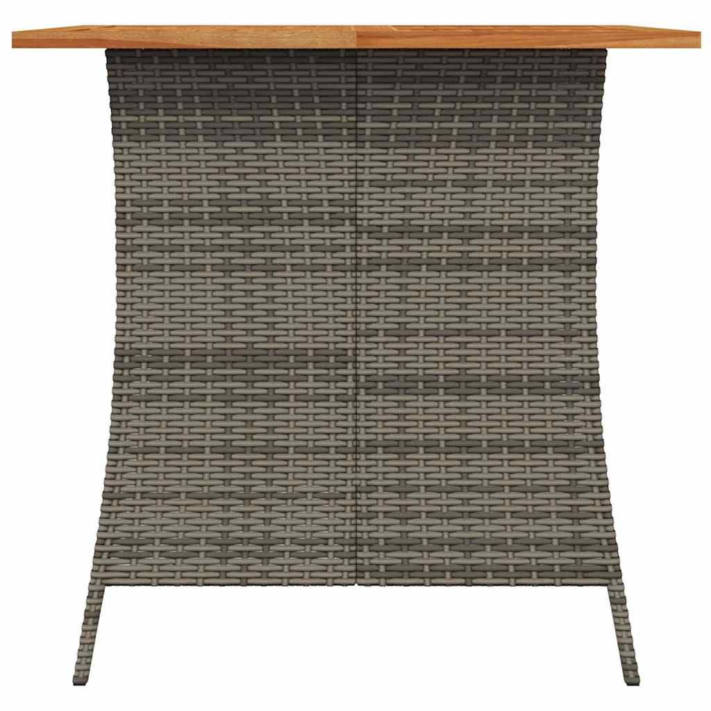 5 db szürke polyrattan kerti étkezőgarnitúra párnákkal 4