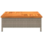 Szürke polyrattan és akácfa napernyőtalp-burkolat 70x70x25 cm 5