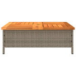 Szürke polyrattan és akácfa napernyőtalp-burkolat 70x70x25 cm 6