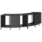 2 db fekete polyrattan tárolópolc pezsgőfürdőhöz 2