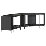 2 db fekete polyrattan tárolópolc pezsgőfürdőhöz 6