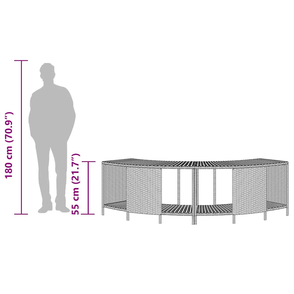 2 db fekete polyrattan tárolópolc pezsgőfürdőhöz 9