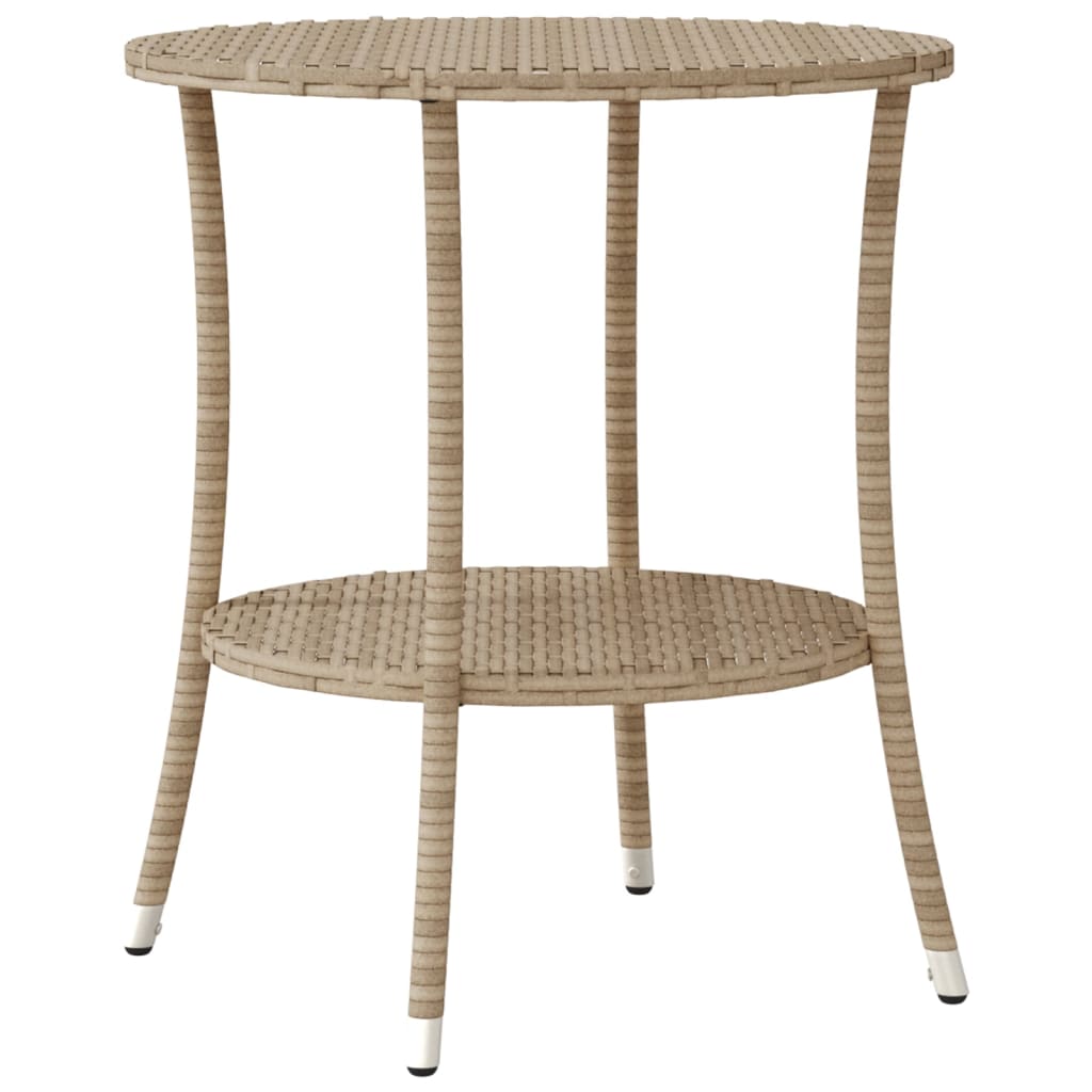 3 részes bézs polyrattan bisztrógarnitúra párnával 8