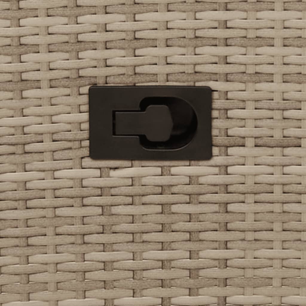 2 db bézs polyrattan dönthető kerti szék párnákkal 9