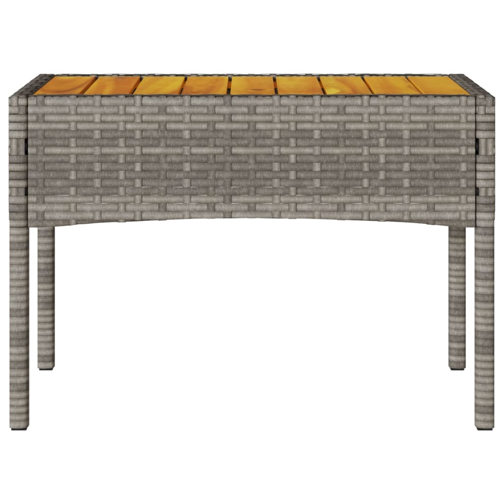 2 személyes szürke polyrattan kerti pad párnákkal és asztallal 7