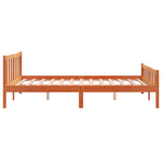 Viaszbarna tömör fenyőfa ágy matrac nélkül 150 x 200 cm 5