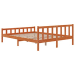Viaszbarna tömör fenyőfa ágy matrac nélkül 150 x 200 cm 6