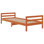 Viaszbarna tömör fenyőfa ágy matrac nélkül 75 x 190 cm 6