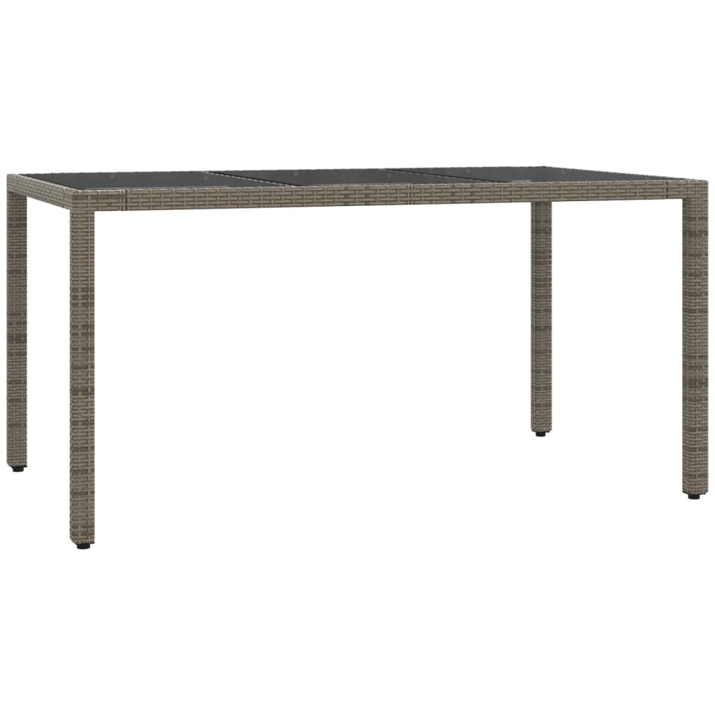 5 részes szürke polyrattan kerti étkezőgarnitúra párnával 4