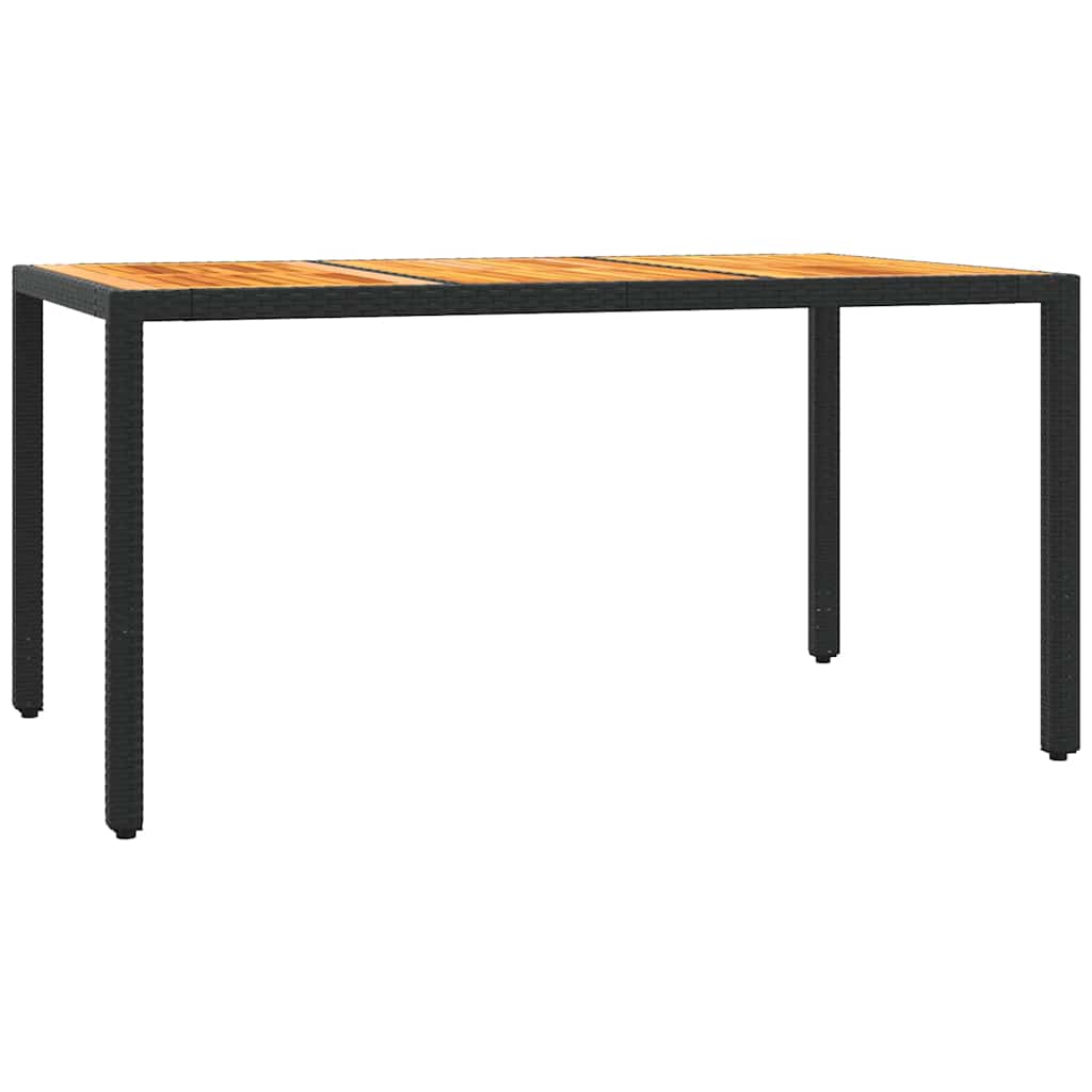5 részes fekete polyrattan kerti étkezőgarnitúra párnákkal 4