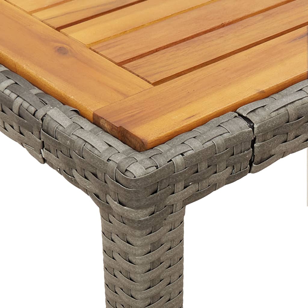 7 részes szürke polyrattan kerti étkezőgarnitúra párnával 6