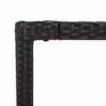 7 részes fekete polyrattan kerti étkezőgarnitúra párnával 6