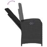9 részes fekete polyrattan kerti étkezőgarnitúra párnákkal 5