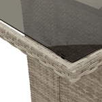 9részes világosszürke polyrattan kerti étkezőgarnitúra párnával 8