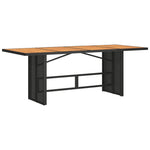 7 részes fekete polyrattan kerti étkezőgarnitúra párnával 4