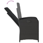 7 részes fekete polyrattan kerti étkezőgarnitúra párnával 5