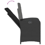 5 részes fekete polyrattan kerti étkezőgarnitúra párnákkal 5