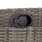 7 részes szürke polyrattan kerti étkezőgarnitúra párnával 9