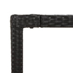 5 részes fekete polyrattan kerti étkezőgarnitúra párnákkal 7