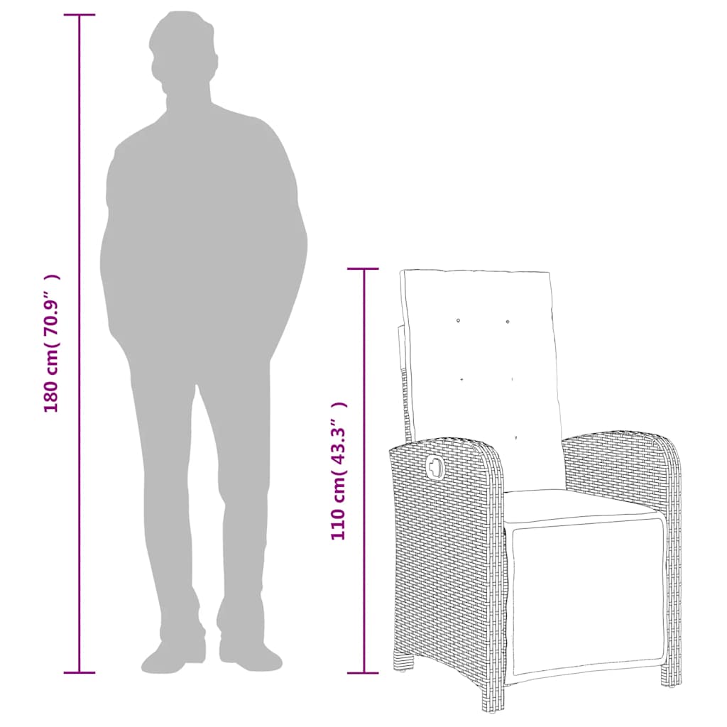 9 részes bézs polyrattan kerti étkezőgarnitúra párnákkal 10