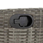 5 részes szürke polyrattan kerti étkezőgarnitúra párnával 8