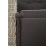 5részes világosszürke polyrattan kerti étkezőgarnitúra párnával 6