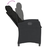 5 részes fekete polyrattan kerti étkezőgarnitúra párnákkal 6