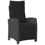 7 részes fekete polyrattan kerti étkezőgarnitúra párnával 5
