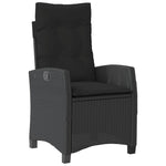 5 részes fekete polyrattan kerti étkezőgarnitúra párnákkal 4