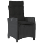 7 részes fekete polyrattan kerti étkezőgarnitúra párnával 5